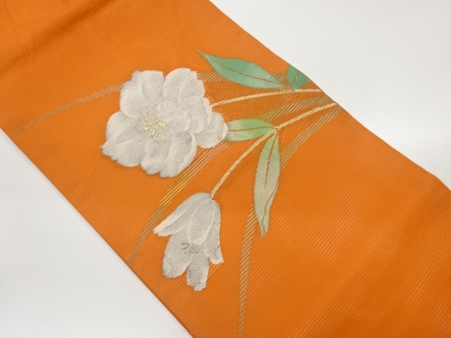 JAPANESE NAGOYA OBI FOR SUMMER / WOVEN FLOWER